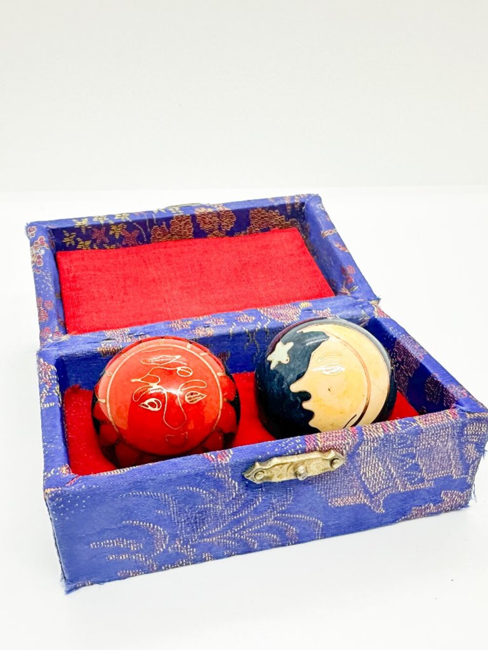 Vintage Celestial Meditation Stress Balls Chimes Chinese Boading Sun Moon Witchy